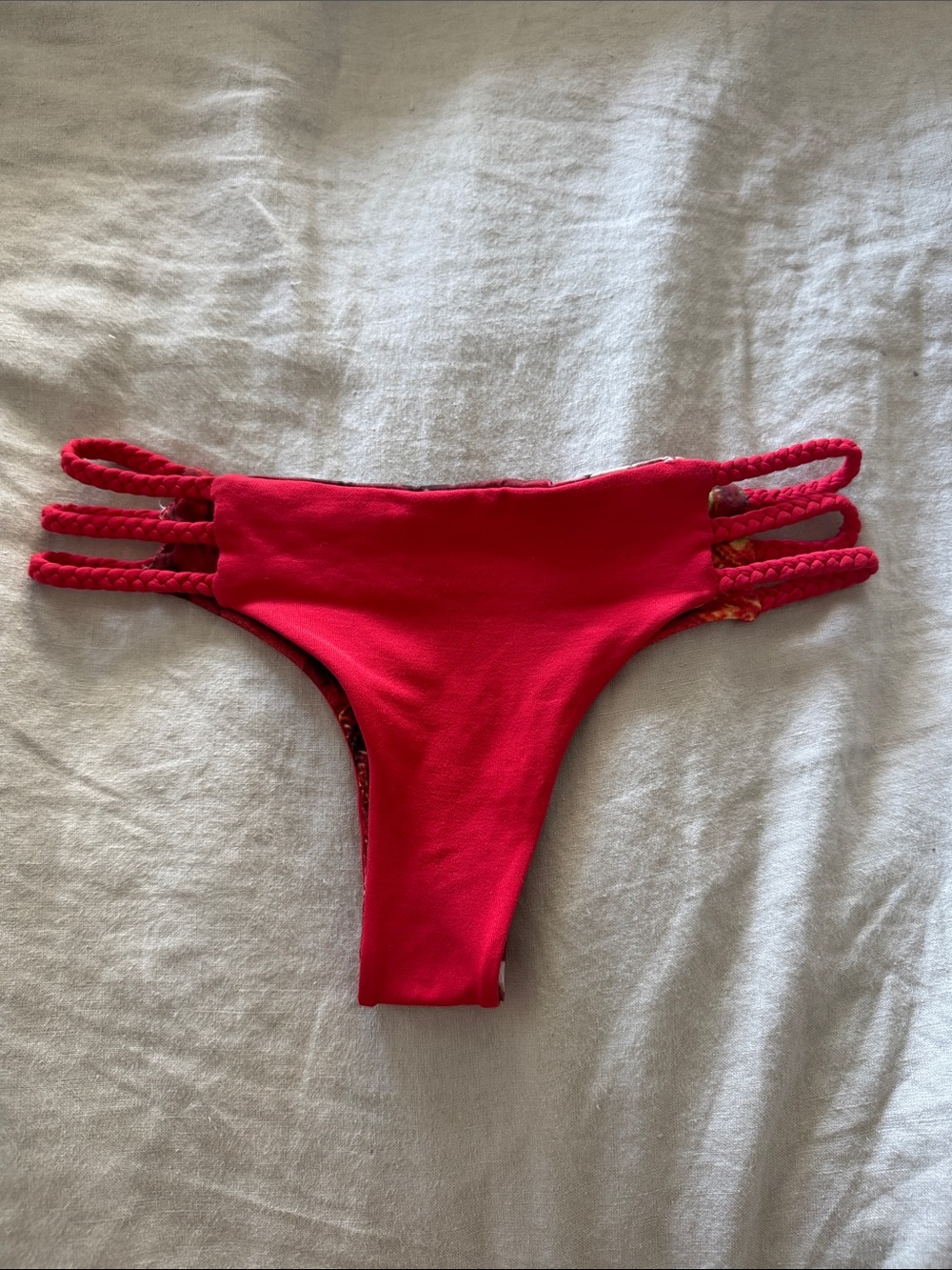 San Lorenzo Reversible Red Bikini Bottom XS